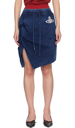 Blue Side Panther Miniskirt