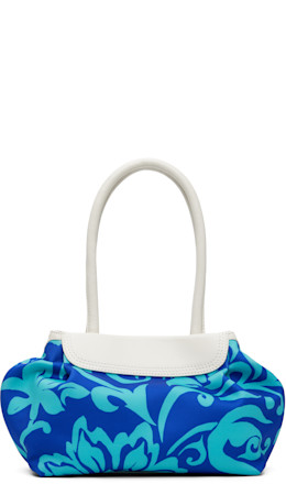 Blue & Off-White Scuba Small Bag - Dries Van Noten