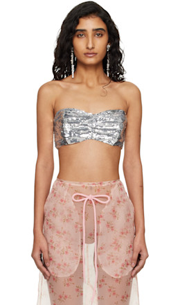 Silver Sculpt Bandeau Top - Simone Rocha