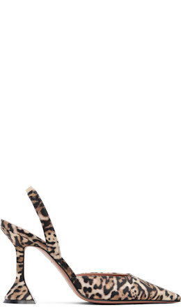 Brown Holli Sling 95 Heels - Amina Muaddi