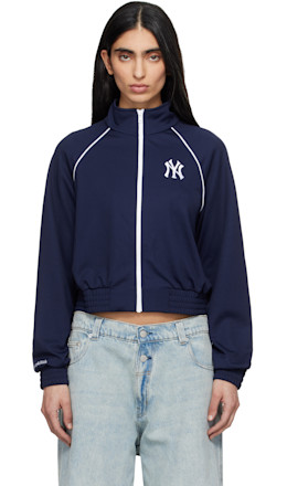 Navy '47 Edition Heritage Yankees Serif Retro Track Jacket - Sporty & Rich