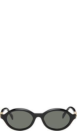 Black Round Frame Sunglasses - Gucci