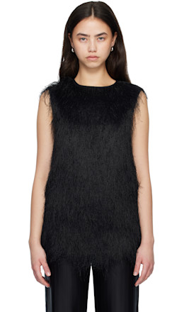 Black YASMIN Fringed Top - Loulou de Saison