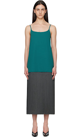 Blue & Gray Fringed Slip Minidress - ALAÏA