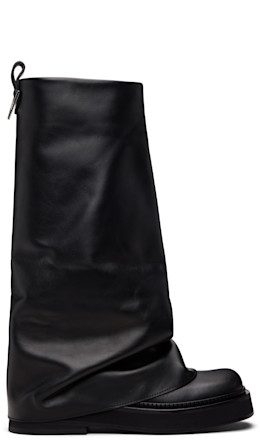 Black Robin Combat Boots - The Attico