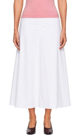 White 'The Triangle' Midi Skirt White 'The Triangle' Midi Skirt
