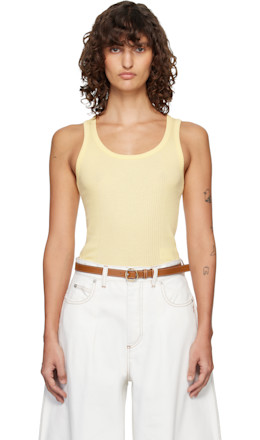 Yellow 'The Rond Carré' Tank Top - JACQUEMUS