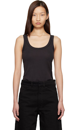 Black Rib Tank Top
