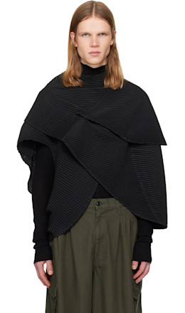 Black Stone Cloud Vest - HOMME PLISSÉ ISSEY MIYAKE