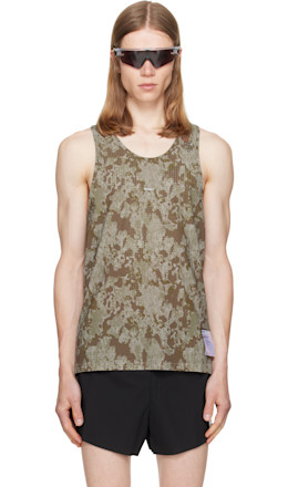 Khaki Space‑O Singlet Tank Top - Satisfy