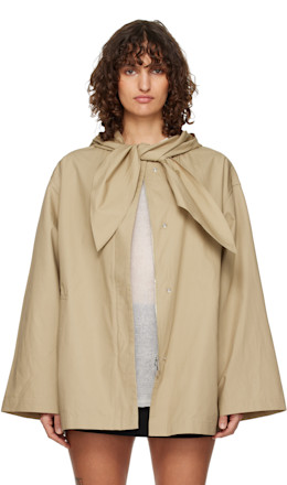 Beige Technical Scarf Jacket - TOTEME