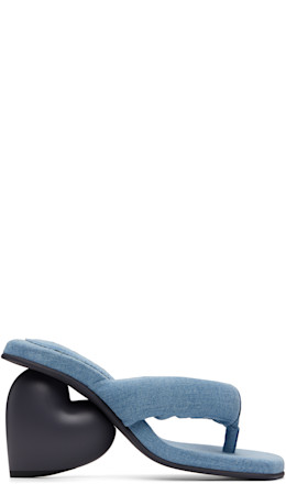 Blue Love Mule Sandals - YUME YUME