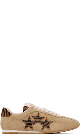 Beige Zebra Pacific Flat Sneakers - AMIRI