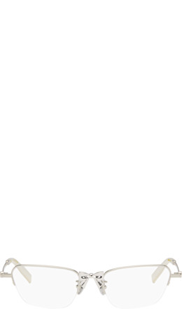 Silver YVMIN Edition Metal Bowknot Glasses - SHUSHU/TONG