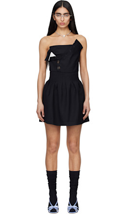 Navy Double-Layer Bustier Minidress - SHUSHU/TONG