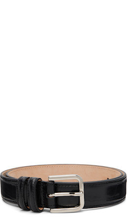 Black Classic Crocodile Belt - Cordera