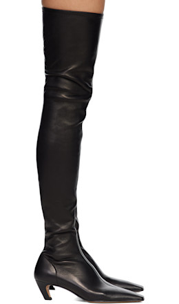 Black Arizona Over-the-Knee Stretch Boots - KHAITE