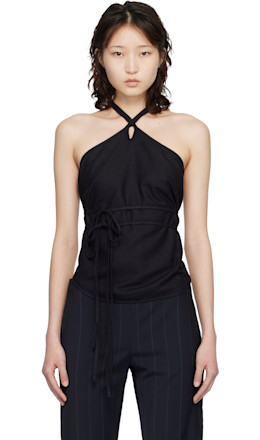 Black Wild Silk Mar Top