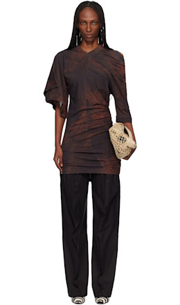 Brown Florella Midi Dress - Kiko Kostadinov