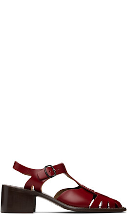 Red Pesca Heeled Sandals - HEREU
