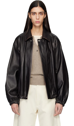 Black Sheep Leather Zip Short Jacket - ssstein