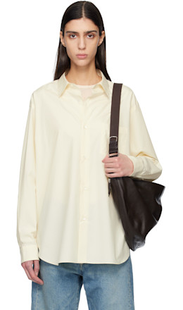 Yellow Suvin Cotton Oversized Regular Collar Shirt - ssstein