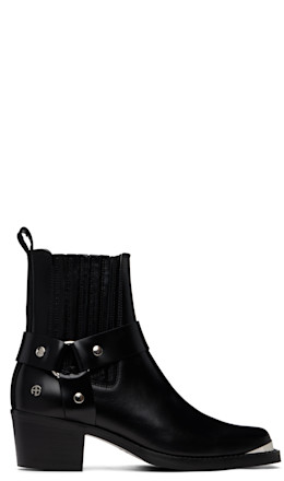 Black Mid Biker Boots - ANINE BING