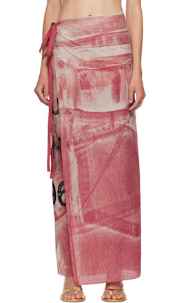 Pink Thin Printed Scarf Pink Thin Printed Scarf