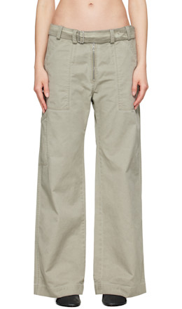 Gray Twill Belt Trousers Gray Twill Belt Trousers