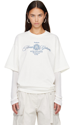 Off-White Embroidered Long Sleeve T-shirt Off-White Embroidered Long Sleeve T-shirt