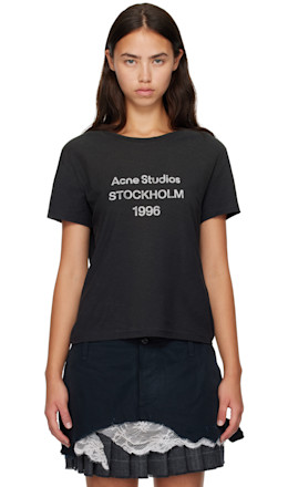 Black Printed Logo T-shirt