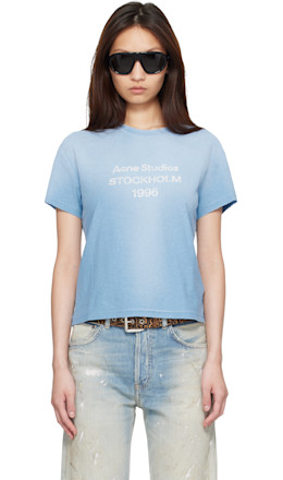 Blue Fitted Logo T-shirt