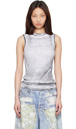 Black & White Layered Logo Tank Top