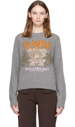 Gray Forest Teddy Wool Sweater
