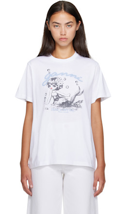 White Future Jersey Washed Mermaid T-shirt White Future Jersey Washed Mermaid T-shirt