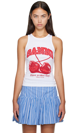 White Cherry Tank Top White Cherry Tank Top