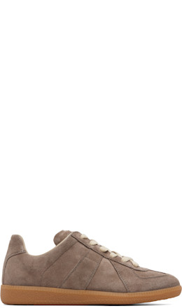 Taupe Replica Suede Sneakers