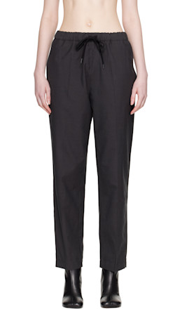Black Wool Drawstring Trousers Black Wool Drawstring Trousers