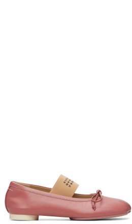 Pink Anatomic Numeric Ballerina Flats - MM6 Maison Margiela