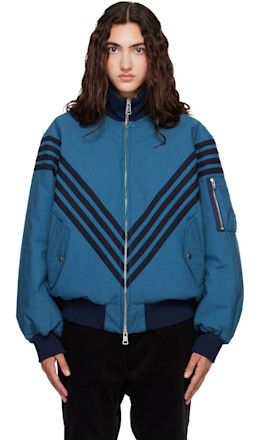 Blue Chevron Tanker Bomber Jacket - Stefan Cooke