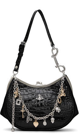 Black Charm Frame Purse
