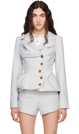Gray Drunken Tailored Blazer - Vivienne Westwood