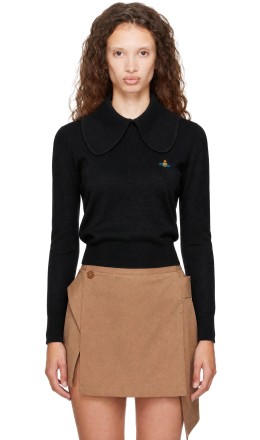 Black Tie Bea Long Sleeve Polo
