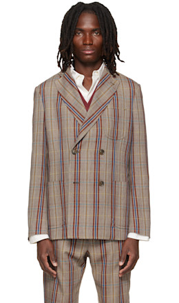 Beige Double Breasted Cruise Blazer - Vivienne Westwood