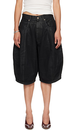 Black Puffa Shorts - LU'U DAN