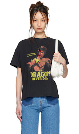 BRUCE LEE x LỰU ĐẠN Black Athletic T-shirt