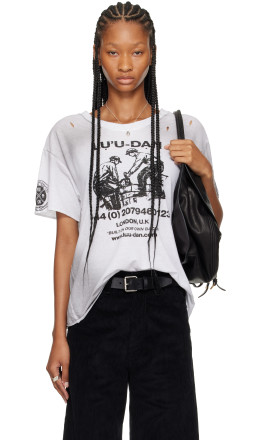 White Thrash T-shirt - LU'U DAN