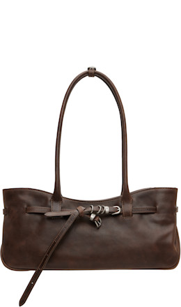 Brown Leather 'Grandma' Used Shoulder Bag