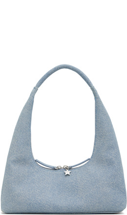 Blue Leather Shoulder Bag - MARGESHERWOOD