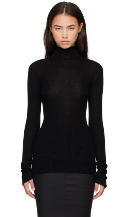 Black Forever Knit Turtleneck - MATIÈRES FÉCALES